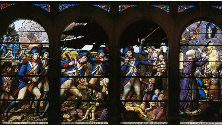 Stained glass of Sts. Pierre et Paul