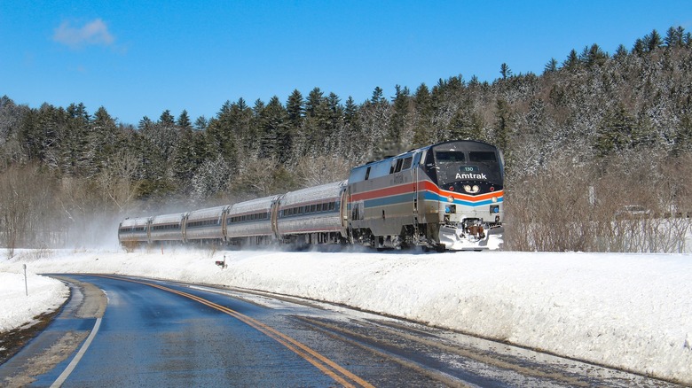 A train with trees