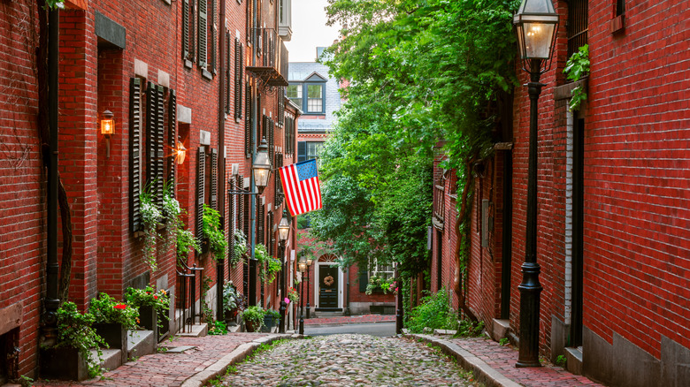 Acorn Street in Boston