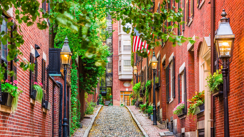 Acorn Street in Boston