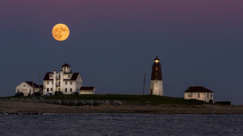 A full moon over Narragansett, Rhode Island