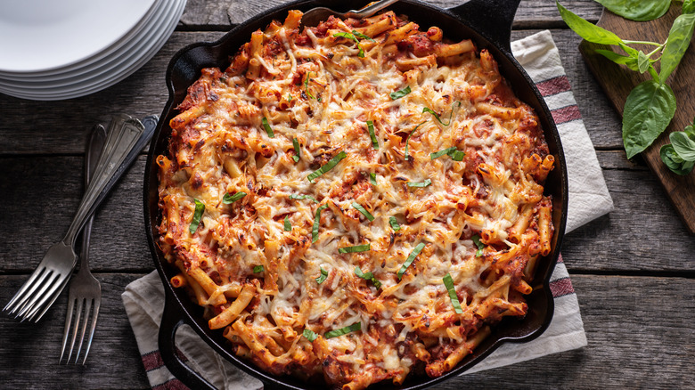 baked ziti in skillet