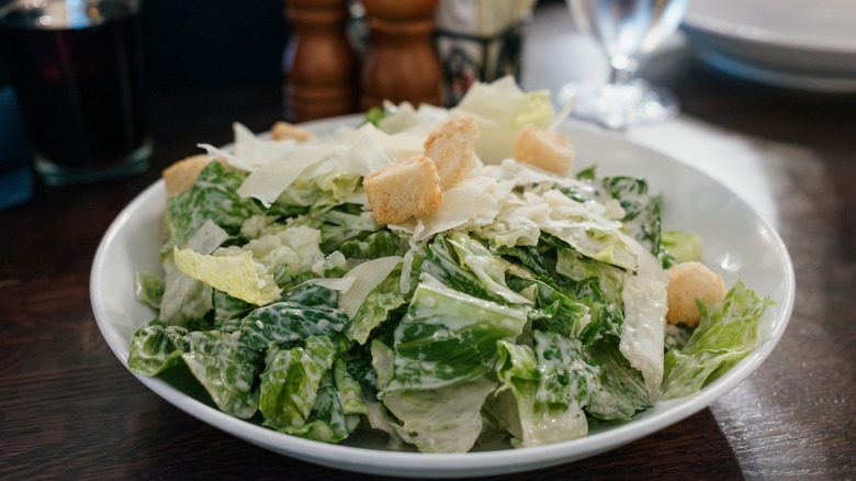 Caesar salad close-up