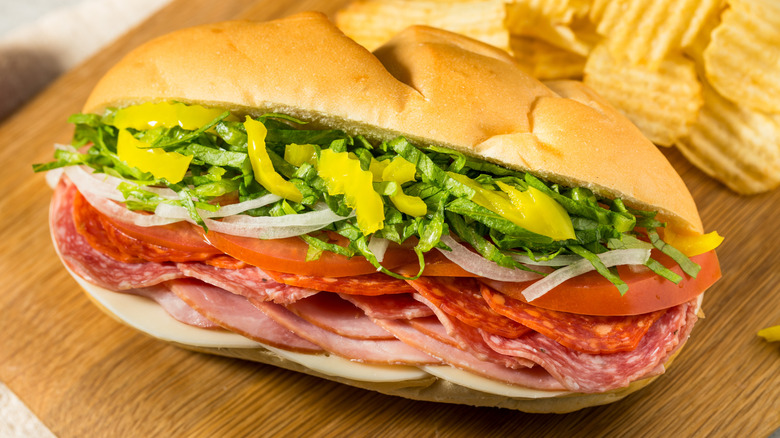 Italian sub close-up