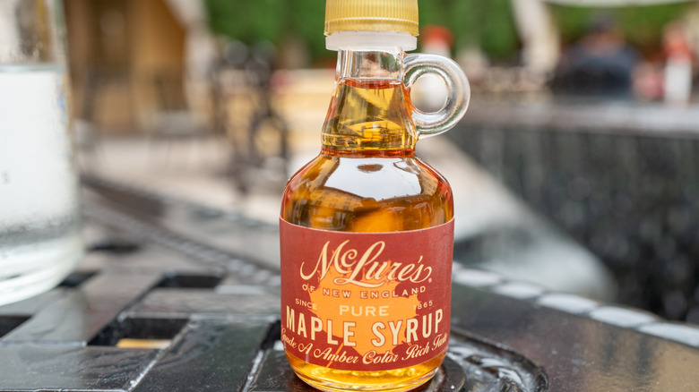 New England maple syrup bottle