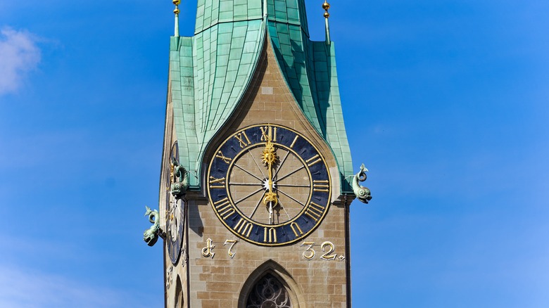 Swiss clock in Zurich