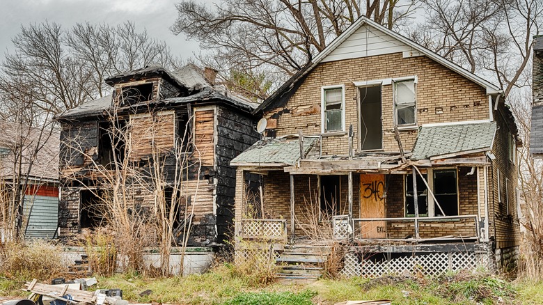 Old houses in Detroit