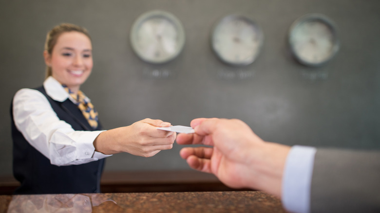 Front desk staff at hotel