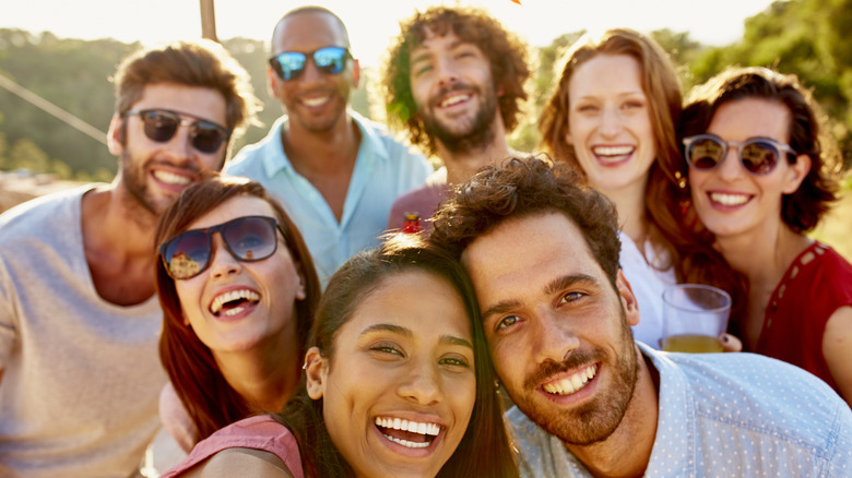 Friends in a group photo