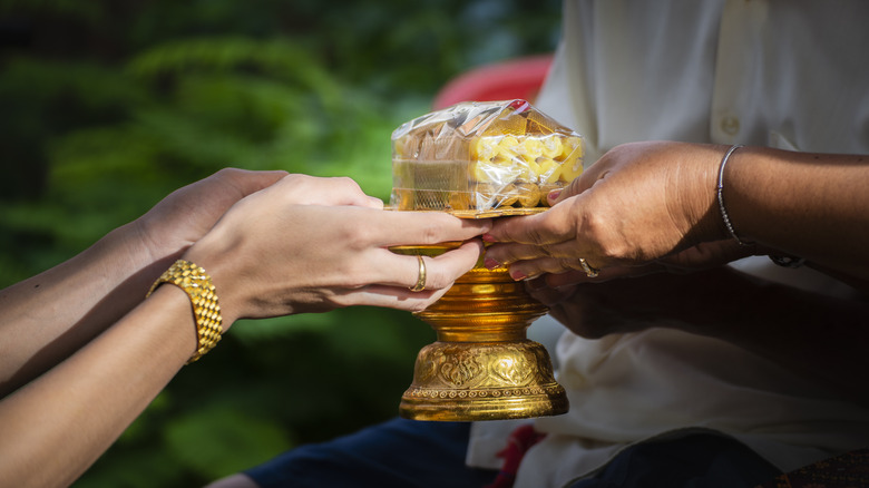 Offering at a shrine