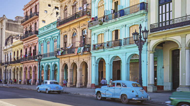 Colorful buildings in Havana, Cuba