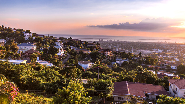 Sunset view over Kingston, Jamaica