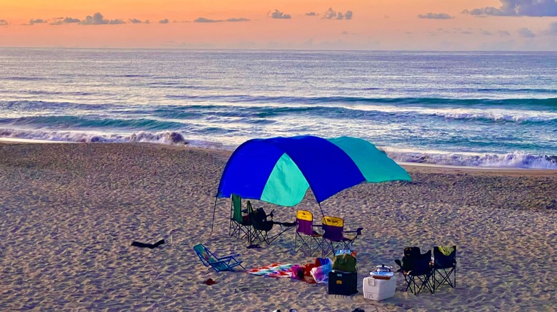 Emerald Isle Beach at sunset