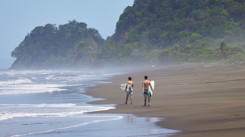Playa Hermosa surfers in Costa Rica