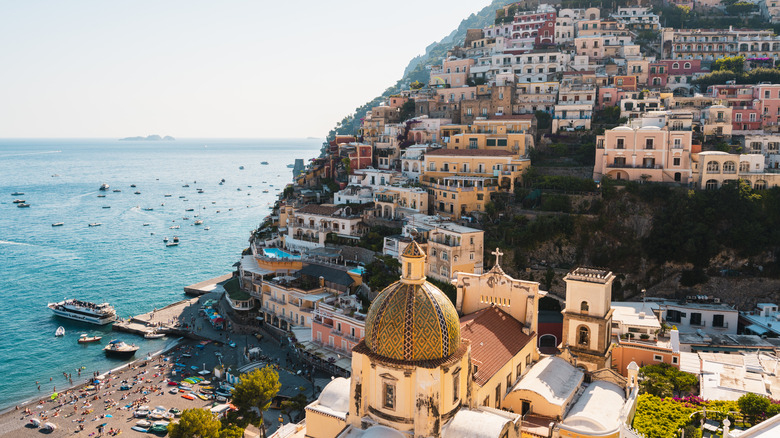 Painted terrace villages on the amalfi coast