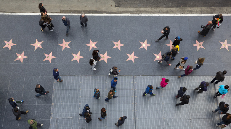 Aerial view of Walk of Fame