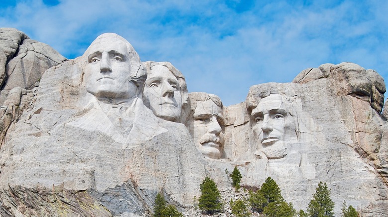 Closeup of Mount Rushmore