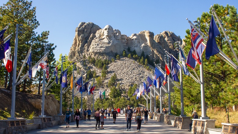 Visitors at Mount Rushmore