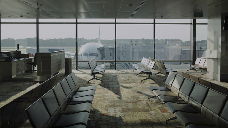 Empty airport