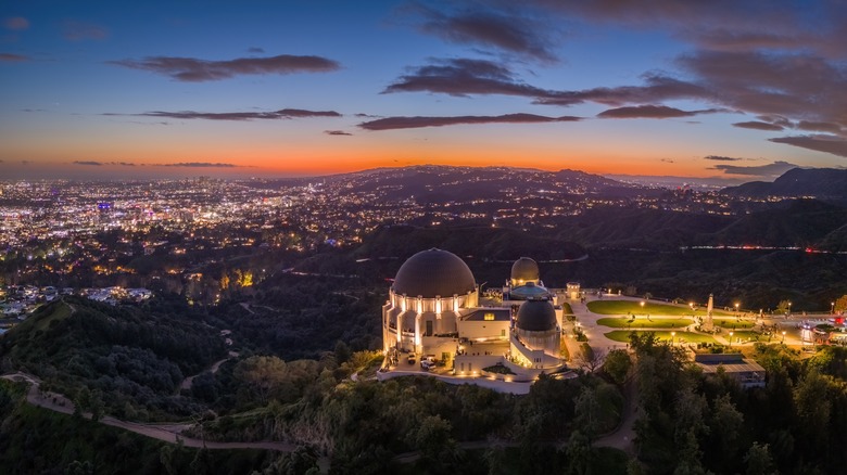 Griffith Observatory at night