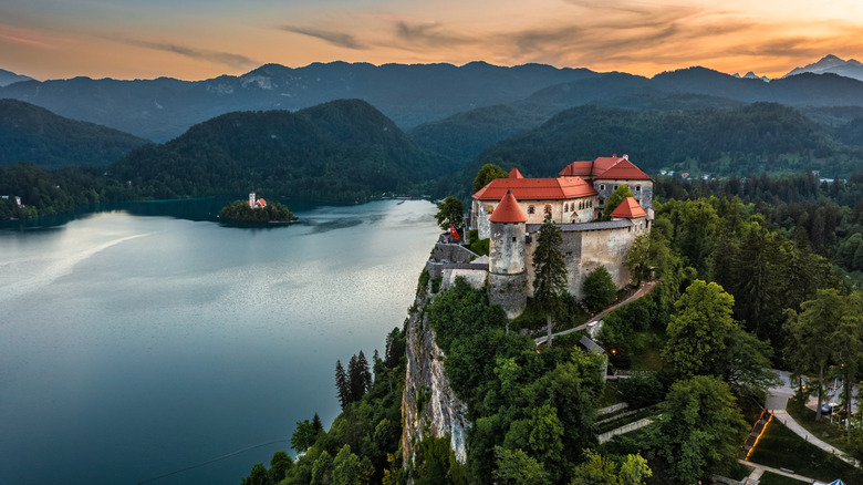 Bled Castle over lake