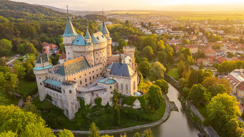 Bojnice Castle aerial view