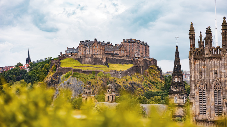 Edinburgh Castle on hill