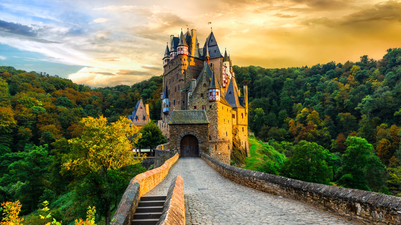 Eltz Castle at sunset