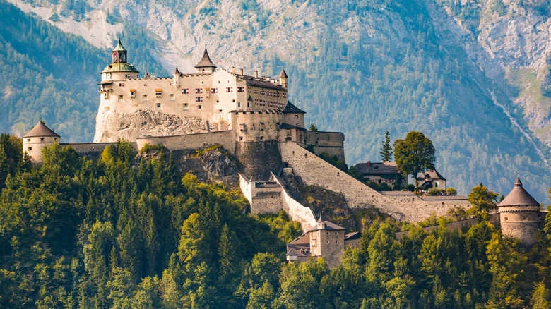 Hohenwerfen Castle on hill