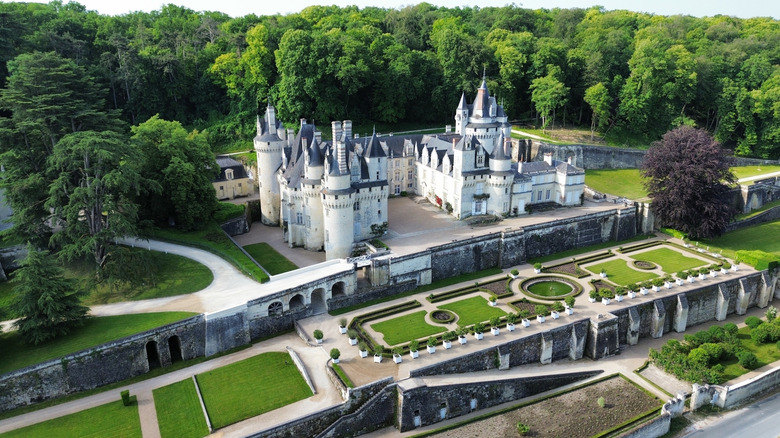 aerial view of Ussé Castle