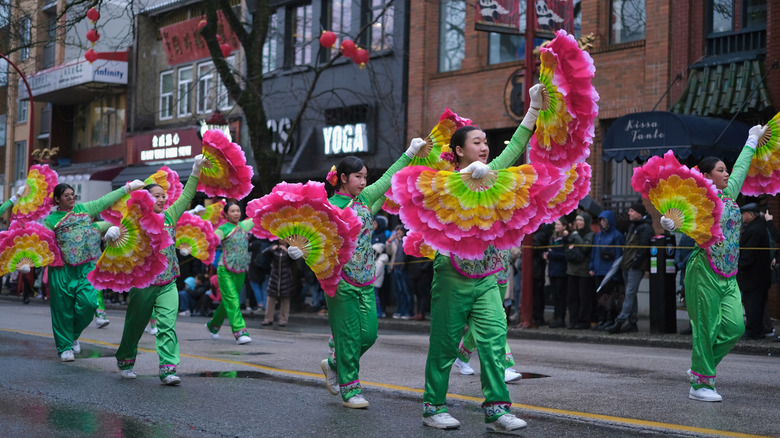 Traditional performance in Chinatown, Vancouver