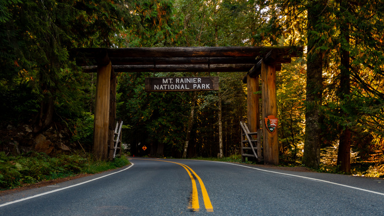 National park entrance in Ashford