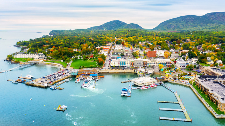 Views over Bar Harbor Maine