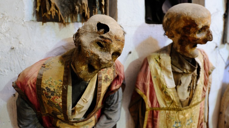 Laughing monk mummies in the Capuchin catacombs