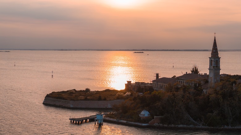 Poveglia Island at sunset