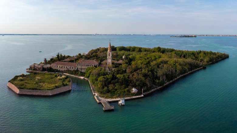 Aerial view of Poveglia