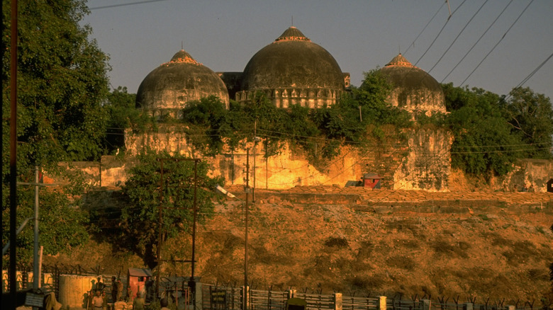 Babri Masjid before its demolition in 1992