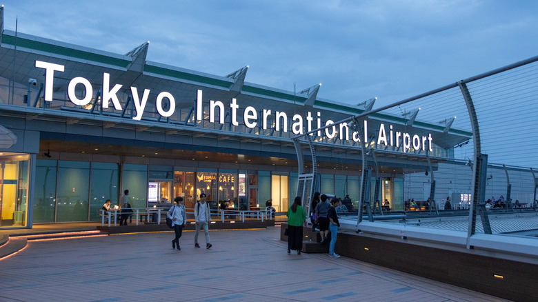 The exterior of Haneda Airport