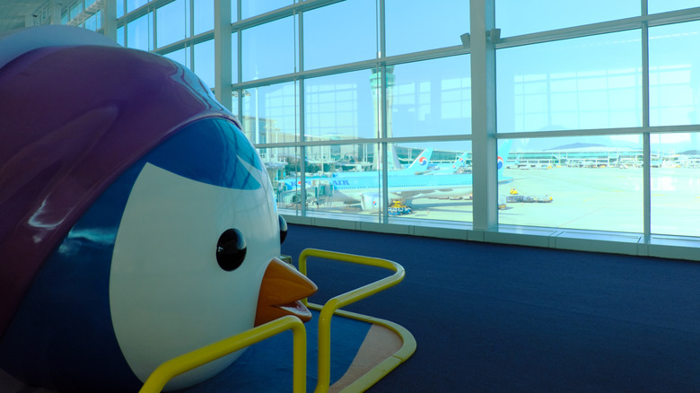 Cartoon style playground at Incheon International Airport.