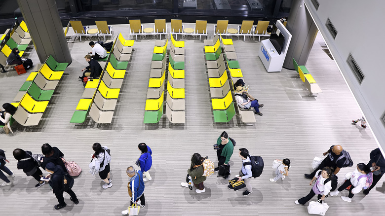 A departure lounge at Narita International Airport