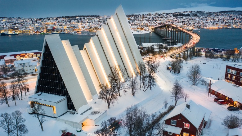 Tromsø, Norway at night