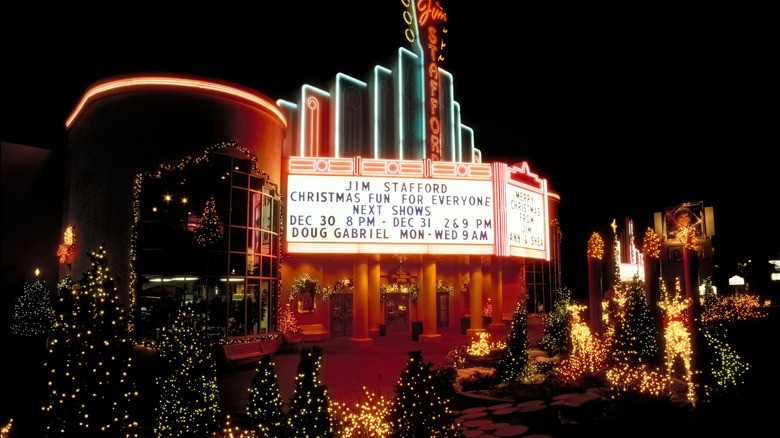 Theater in Branson advertising Christmas show