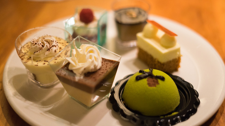 Plate full of assorted foods at a Las Vegas buffet