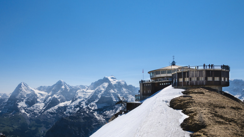 Observation deck at Piz Gloria atop Schilthorn summit