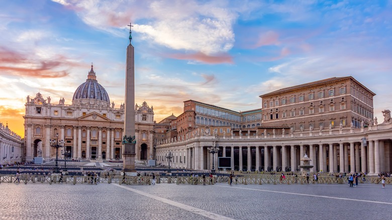 St. Peter's Square at sunset