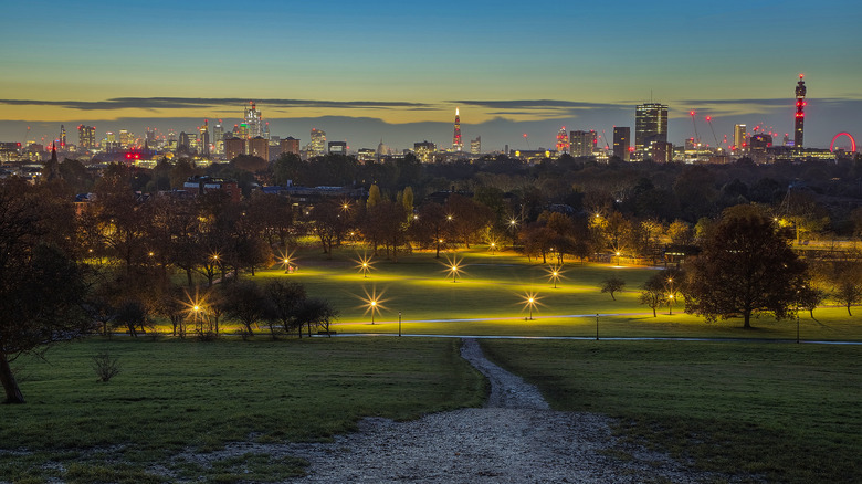 Primrose Hill, London, at night