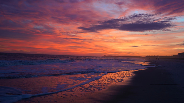 Orange sunset in South Carolina