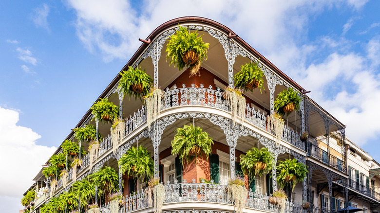 Beautiful building in French Quarter of New Orleans