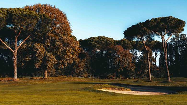 Bunker and green at Italy's Olgiata Golf Club