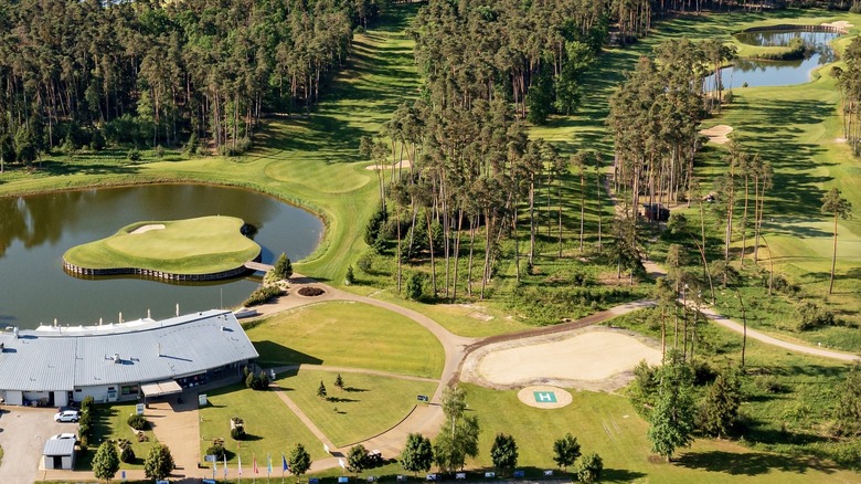 Aerial view of Penati Golf Resort in Slovakia